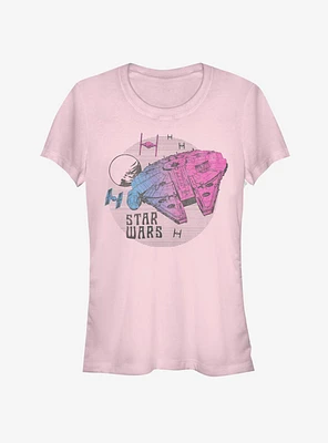 Star Wars: The Rise of Skywalker Neon Ship Girls T-Shirt