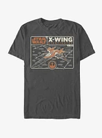 Star Wars: The Rise of Skywalker Starfighter Schematic T-Shirt