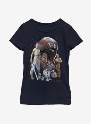Star Wars Episode IX The Rise Of Skywalker Heroes Galaxy Youth Girls T-Shirt