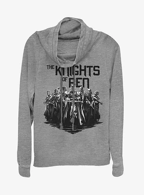 Star Wars Episode IX The Rise Of Skywalker Inked Knights Cowlneck Long-Sleeve Womens Top