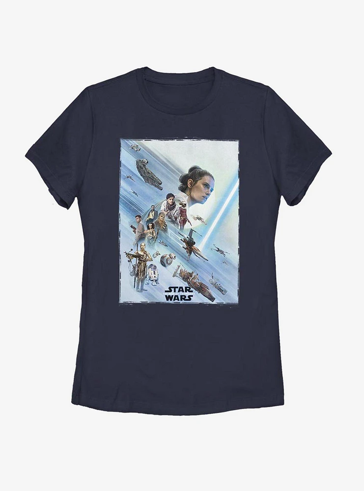 Star Wars Episode IX The Rise Of Skywalker Rey Poster Womens T-Shirt