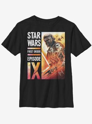 Star Wars Episode IX The Rise Of Skywalker First Order Collage Youth T-Shirt