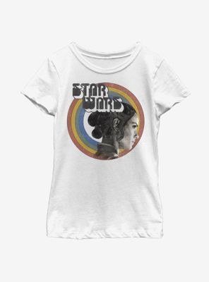 Star Wars Episode IX The Rise Of Skywalker Vintage Rey Rainbow white KTS Youth Girls T-Shirt