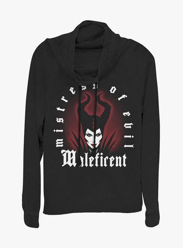 Disney Maleficent: Mistress Of Evil Red Aura Cowlneck Long-Sleeve Womens Top