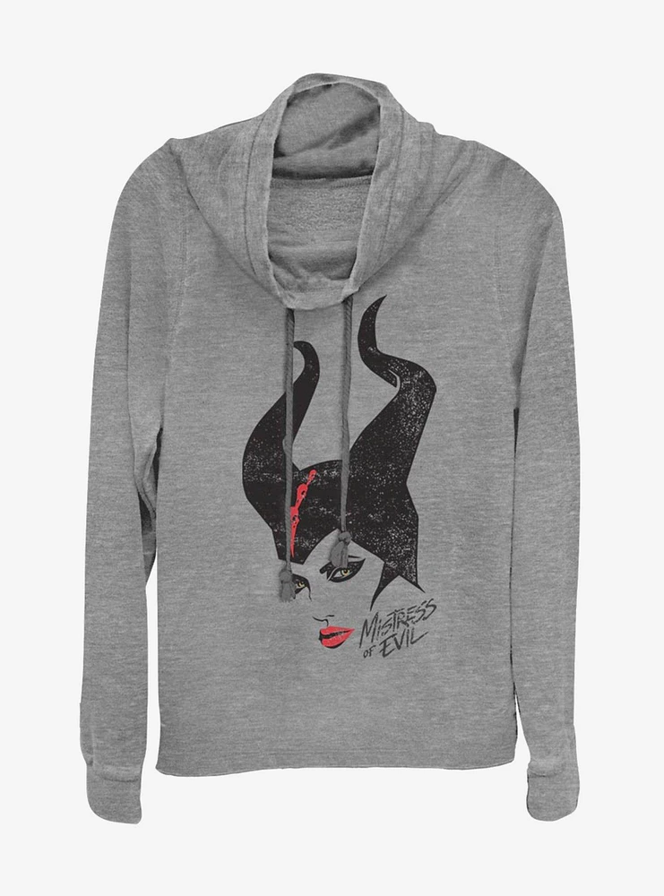 Disney Maleficent: Mistress Of Evil Portrait Cowlneck Long-Sleeve Womens Top