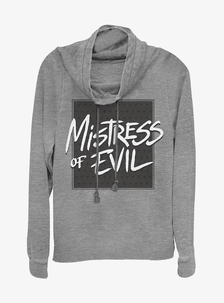 Disney Maleficent: Mistress Of Evil Bold Text Cowlneck Long-Sleeve Womens Top