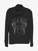 Disney Maleficent: Mistress Of Evil Metal Horns Cowlneck Long-Sleeve Womens Top