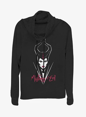 Disney Maleficent: Mistress Of Evil Red Lips Cowl Neck Long-Sleeve Girls Top