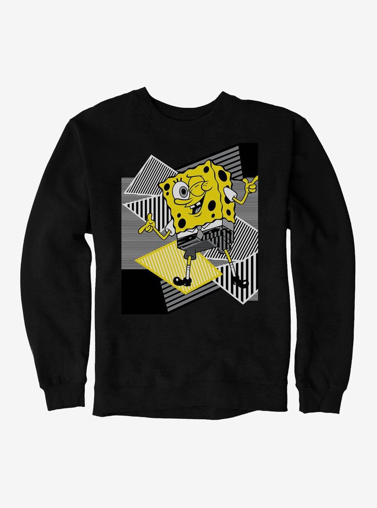 SpongeBob SquarePants Grayscale Patterns Sweatshirt