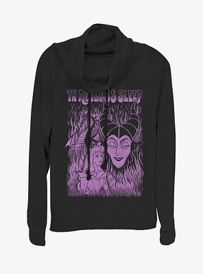 Disney Villains Maleficent Ageless Sleep Cowl Neck Long-Sleeve Girls Top