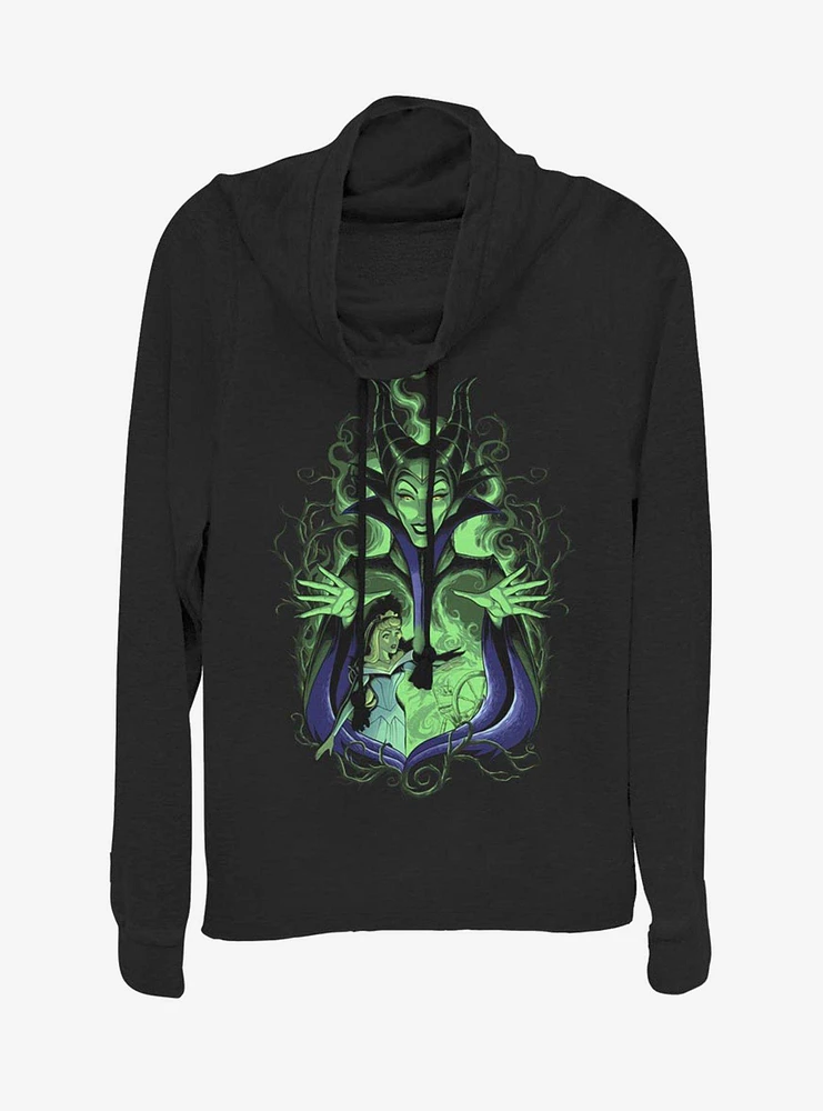 Disney Villains Maleficent Ultimate Gift Cowl Neck Long-Sleeve Girls Top