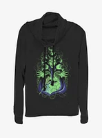 Disney Villains Maleficent Ultimate Gift Cowl Neck Long-Sleeve Girls Top