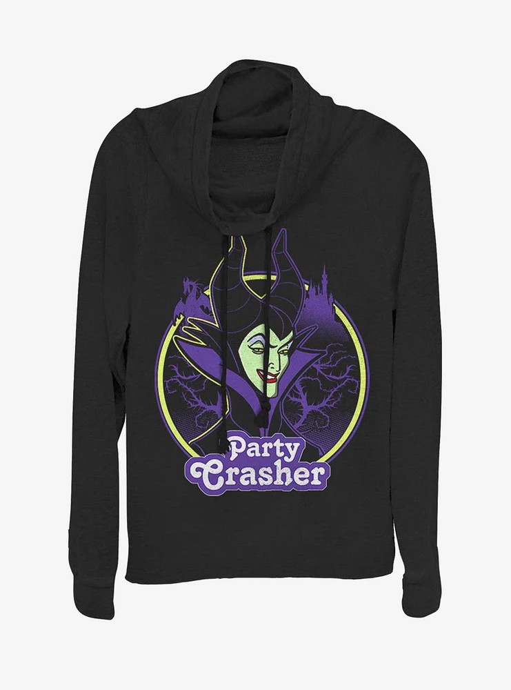 Disney Villains Maleficent Party Crasher Cowl Neck Long-Sleeve Girls Top