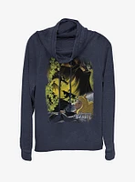 Disney Villains Maleficent Sleeping Poster Cowl Neck Long-Sleeve Girls Top