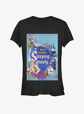 Disney Villains Maleficent Blue Sleeping Beauty Poster Girls T-Shirt