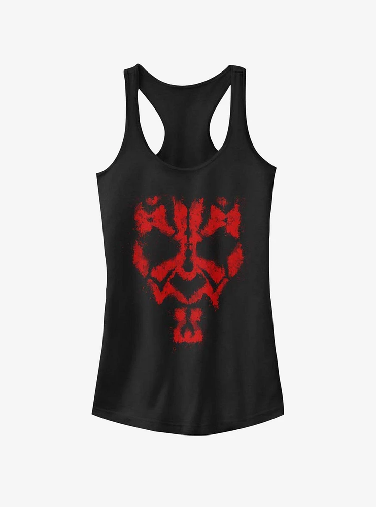 Star Wars Darth Maul Red Paint Girls Tank Top