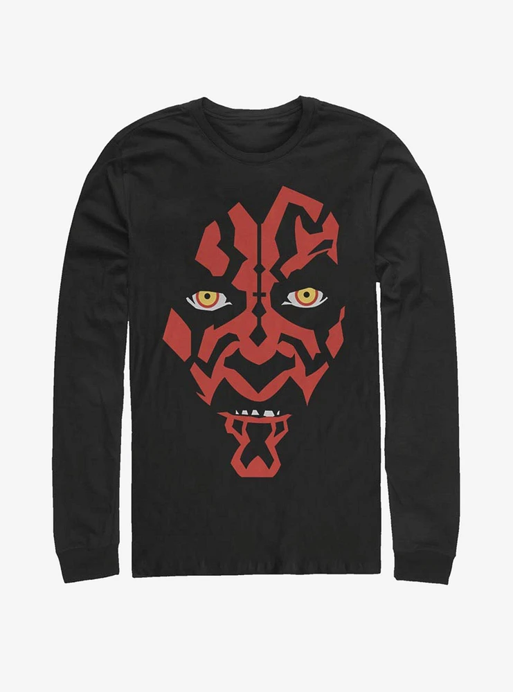 Star Wars Darth Maul Face Long-Sleeve T-Shirt