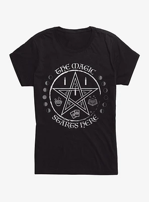 The Magic Starts Here Pentagram Girls T-Shirt