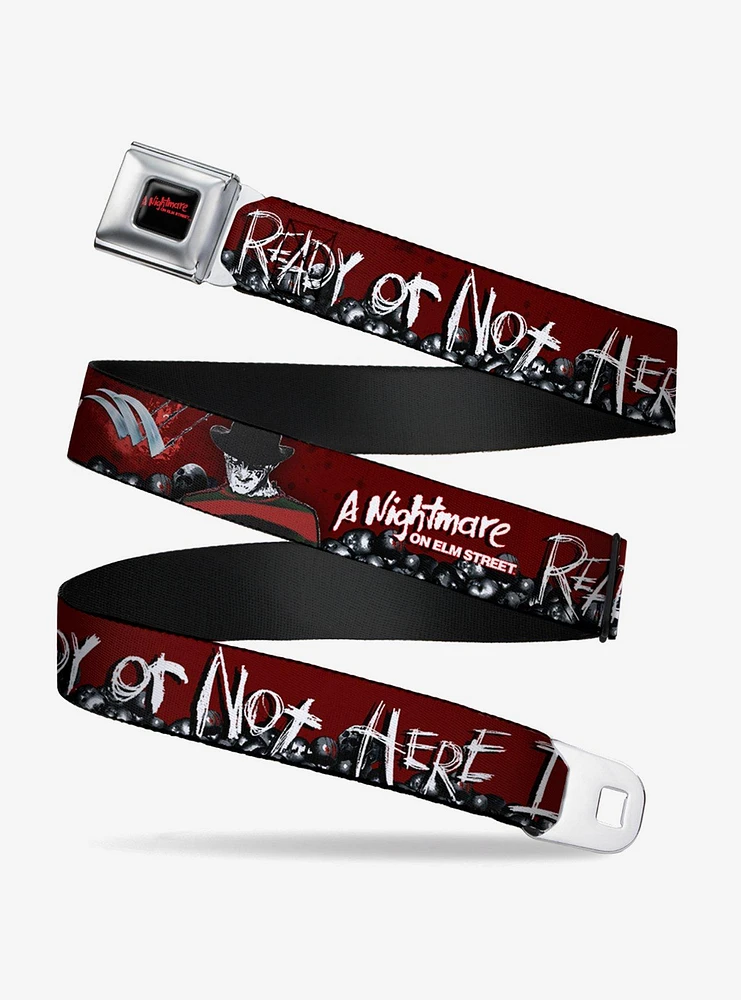 Buckle-Down A Nightmare On Elm Street Ready Or Not Freddy Skulls Seatbelt Belt