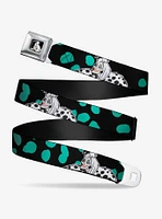 Disney 101 Dalmatians Cruella De Vil Smiling Spotted Fur Seatbelt Belt