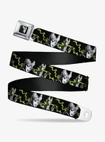 Disney Villains Maleficent Smiling Diablo Sketch Lightning Seatbelt Belt