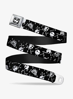 Buckle-Down The Nightmare Before Christmas Jack Expressions And Bones Seatbelt Belt