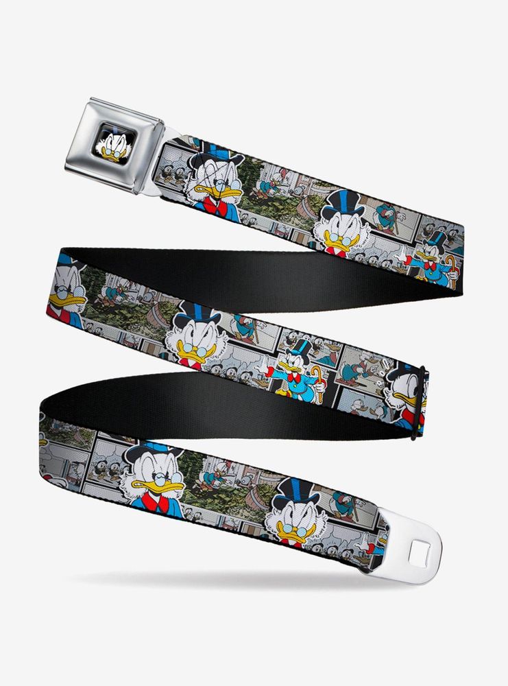 Disney Ducktales Scrooge Mcduck Poses Comic Strip Scenes Seatbelt Belt