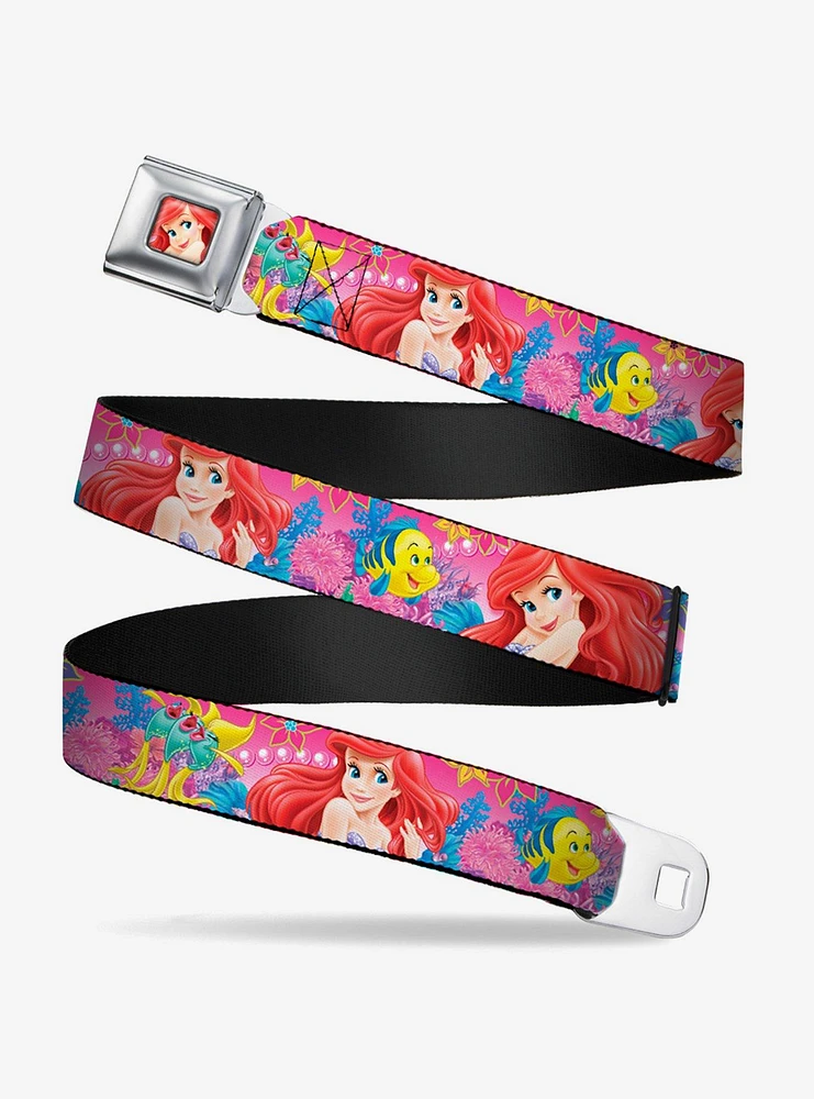 Disney The Little Mermaid Ariel Flounder And Fish Trio Seatbelt Belt