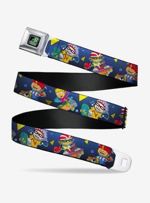 Rocket Power 4 Character Poses Shapes Seatbelt Belt