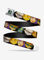 Rocket Power Logo 4 Character Faces Close Up Seatbelt Belt