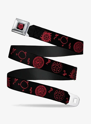 Supernatural Symbols Scattered Seatbelt Belt