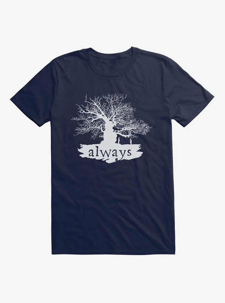 Harry Potter Always Tree Extra Soft Navy Blue T-Shirt