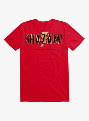 Extra Soft DC Comics Shazam! Gold Name Logo T-Shirt