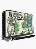 Star Wars Boba Fett Jabba The Hutt Han Solo Carbonite Scene Women's Zip Around Wallet