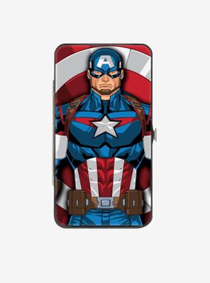 Marvel Captain America Standing Shield Pose Hinged Wallet