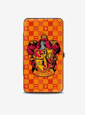 Harry Potter Gryffindor Crest Heraldry Checkers Hinged Wallet