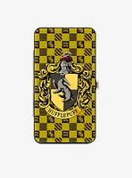 Harry Potter Hufflepuff Crest Heraldry Checkers Hinged Wallet