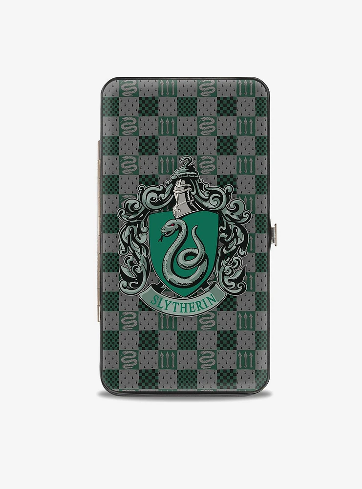 Harry Potter Slytherin Crest Heraldry Checkers Hinged Wallet