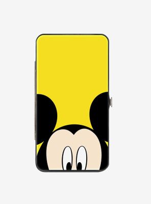 Disney Mickey Mouse Eye Yellow Buttons Hinged Wallet