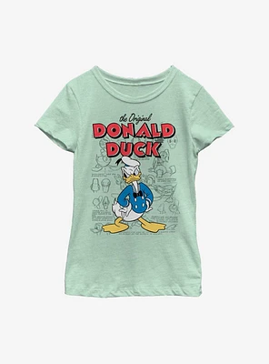 Disney Donald Duck Sketchbook Youth Girls T-Shirt