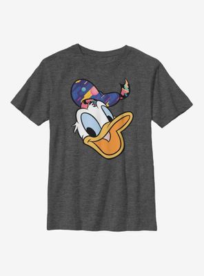 Disney Donald Duck Pattern Face Youth T-Shirt