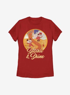 Disney Mickey Mouse Sparkle And Shine Womens T-Shirt