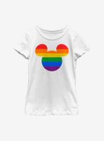 Disney Mickey Mouse Rainbow Ears Youth Girls T-Shirt