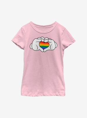 Disney Mickey Mouse Rainbow Love Youth Girls T-Shirt