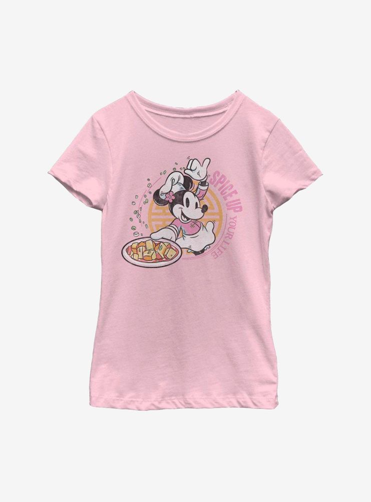 Disney Minnie Mouse Spice Up Your Life Youth Girls T-Shirt