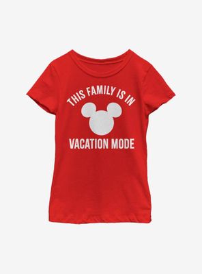 Disney Mickey Mouse Vacation Mode Youth Girls T-Shirt