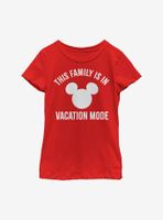 Disney Mickey Mouse Vacation Mode Youth Girls T-Shirt