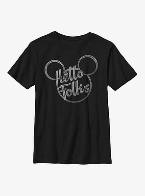 Disney Mickey Mouse Hello Folks Youth T-Shirt