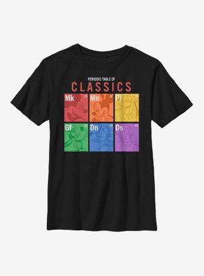 Disney Mickey Mouse Sensational Six Periodic Table Youth T-Shirt