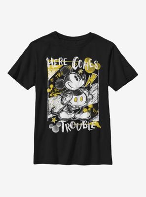 Disney Mickey Mouse Here Comes Trouble Youth T-Shirt